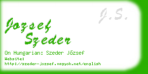 jozsef szeder business card